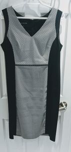 Jones New York- Work dress, leather detail sleeve